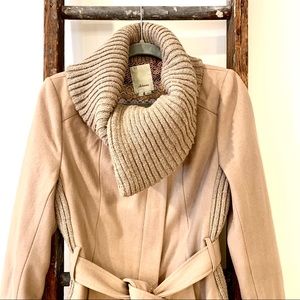 Anthropologie Elevenses Wool and Knit Coat